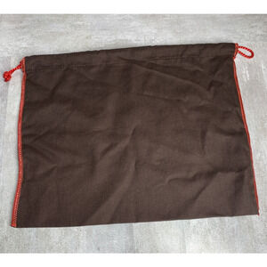 Coach Dust Bag Brown Red Drawstring Cloth Storage Pouch Purse Handbag Logo